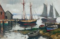  Boats in a Harbor 